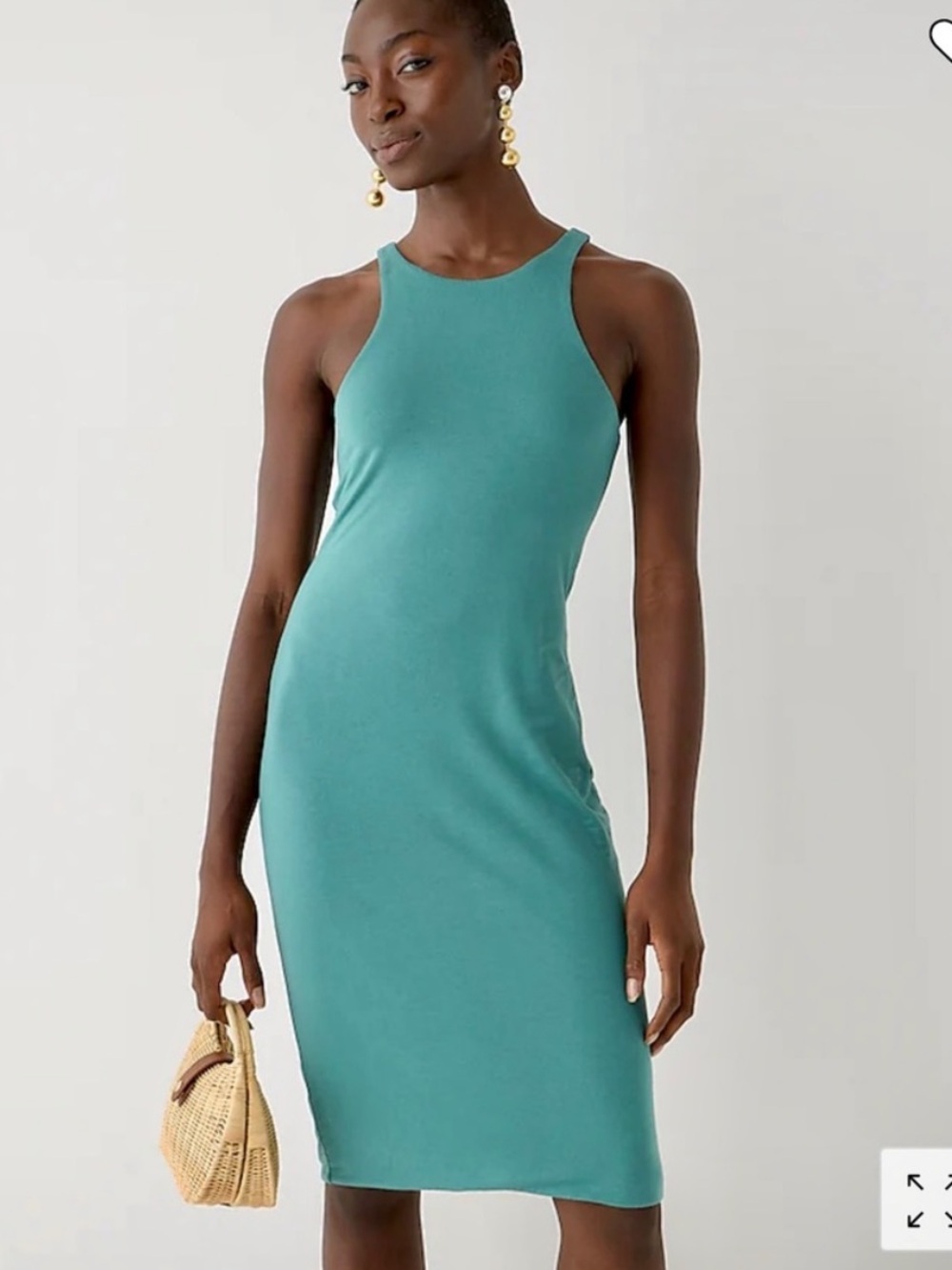 NWT J. Crew FormKnit High Neck Cutaway Dress Sz L